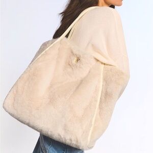 VS Faux Fur Tote Bag